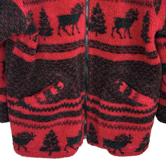 Lane Bryant Southwestern Fleece Zip Jacket Womens 14/16 Outdoors Western Rodeo‎ - Picture 4 of 13